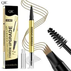 QIC Novo estilo lápis de sobrancelha líquido de quatro pontas + creme de estilo de sobrancelha à prova d'água de duas ca
