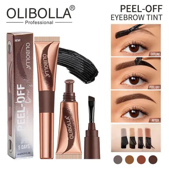 Lágrima sobrancelha cola creme de tingimento de sobrancelha à prova dwaterproof água estilo de longa duração não-desbota