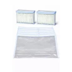 Kit 5 Saquinhos Organizacional Maternidade + 2 Nécessaire Porta Fraldas Remédio Roupinha