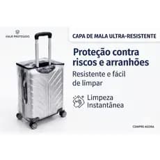Capa Para Mala De Viagem 10 Kg Transparente Com Zíper