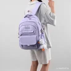 Adequado para mochila multicamadas para estudantes universitários do sexo feminino, leve e grande capacidade, adequada p