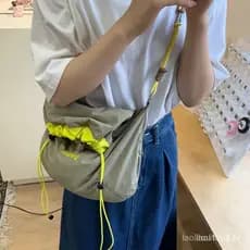 Bolsa de ombro com cordão de nicho, lazer, viagens, secagem rápida, leve, grande capacidade, estilo preguiçoso, bolsa de