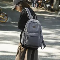 Estudantes universitários mochila masculina moda Casual veludo mochila de viagem estudantes do ensino médio grande capac