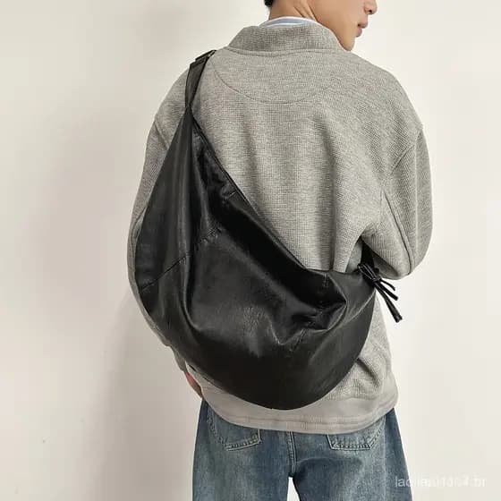 Bolsa para motocicleta de grande capacidade, bolsa Crossbody elegante e exclusiva, bolsa de ombro