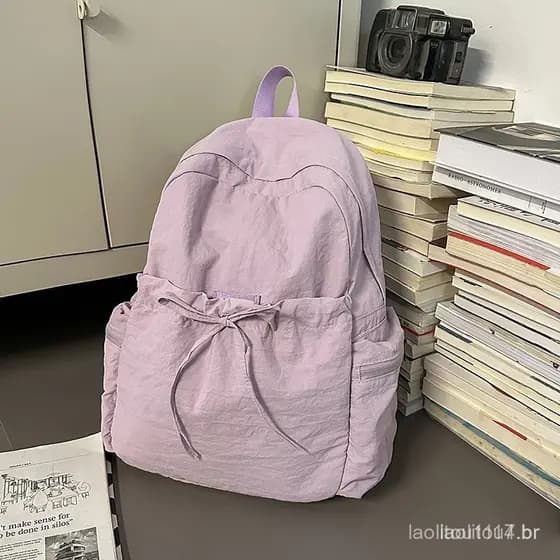 Mochila feminina estilo Preppy, bolsa de lazer de viagem, mochila pequena, bolsa escolar de estudante de moda de nicho.