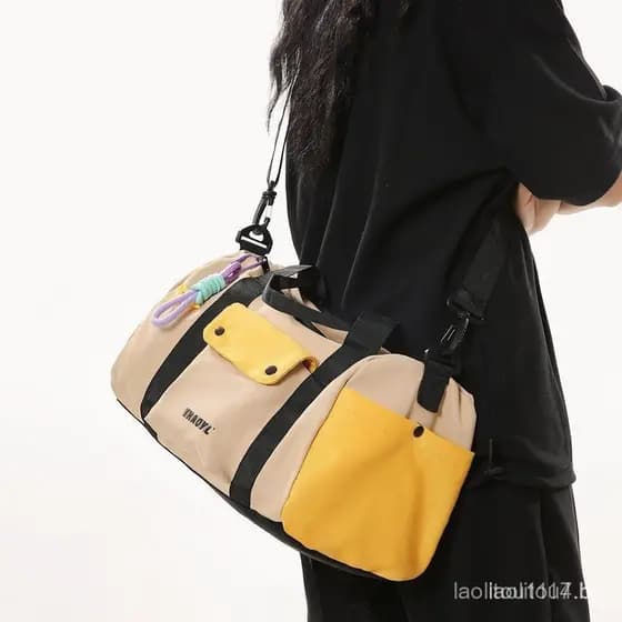 Bolsa de ginástica com função de separação seca e úmida, equipada com armazém independente de sapatos, adequada para nat