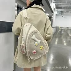 Bolsa de peito transparente para menina fofa, camada de barra Chirp, bolsa de peito Casual de qualidade alimentar de gra