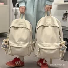 Mochila feminina para estudantes da Universidade Lazawa, mochila para computador de grande capacidade para estudantes do