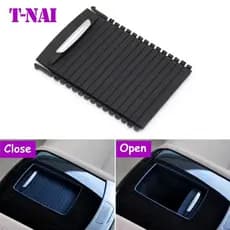 Console Central Traseiro Do Carro Suporte De Copo Água Cortina Rolo Obturador Cego Capa Para BMW Série 7 F01 F02 F03 F04