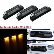 3 Pçs/set Luz Marcadora De Grade De Carro Lâmpada De Sinal LED Para Toyota Tundra 2014-2021