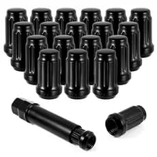 Porca anti-roubo para carro, chave de 6 flores, porca anti-roubo, pneu de natação elétrico preto, parafuso antifurto com
