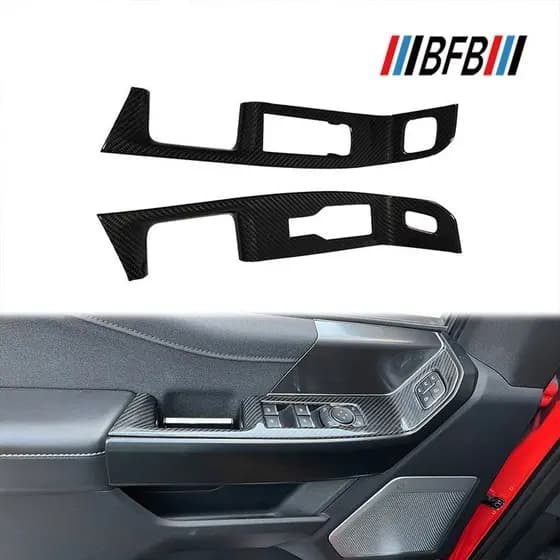 Adequado para 22-26 Ford Raptor F150 Fibra de Carbono Porta Dianteira Elevador Janela Maçaneta Tampa do Painel Raptor In