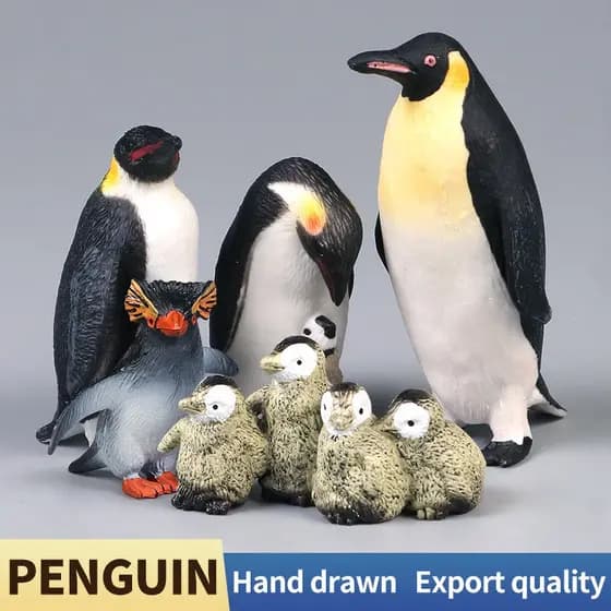 Modelo Realista de Animal Marinho Simulado, Brinquedo de Pinguim, Modelo Móvel, Decoração Educacional, Colecionável GTBM