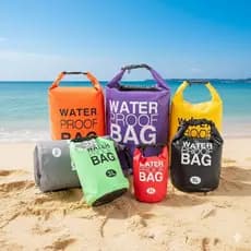 Bolsa Seca Impermeável 2/5/10/15/20/30L para Praia Piscina Caiaque Rafting Moto