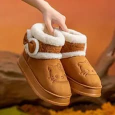 Botas de neve para meninas, botas quentes para o outono e inverno, muito adequadas para brincadeiras em ambientes intern