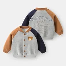 Jaqueta de Primavera e Outono para Crianças, Jaqueta Casual e Fashion para Meninos