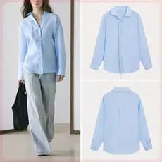 Roupa feminina 2026, novo estilo de primavera, camisa casual chinesa de manga comprida com gola e alça, estilo europeu-a