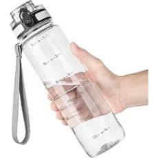 Garrafa de Água OLDLEY de 32 oz, Garrafa de Água Motivacional com Marcador de Tempo, Garrafa de Água Esportiva com Alça,