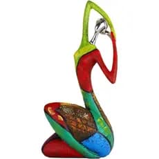 suruim Esculturas Abstratas Coloridas de Mulheres para Decoração de Casa, Estátua de Arte em Pose de Yoga para Prateleir