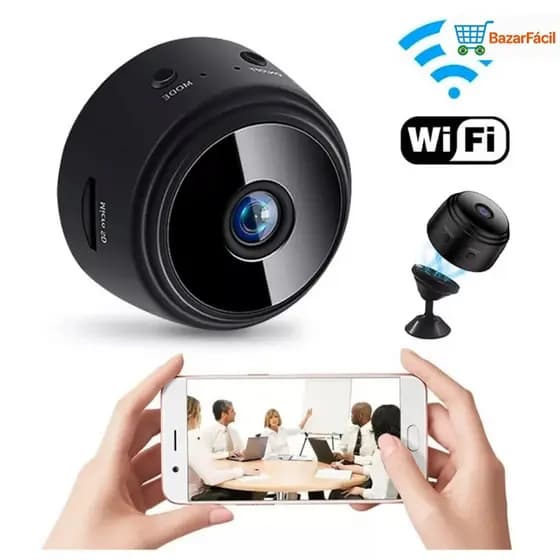 Câmera de Vigilância A9 1080P Wi-Fi Visão Noturna Monitoramento 24h