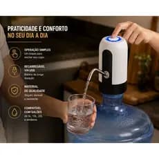 Bomba elétrica de água para galão carregamento USB para galão/garrafão de água universal portatil
