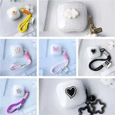Compatível com Soundcore R50i NC/R50i/P30i K20i P20i P25i, capa protetora de luxo com cordão, capa de silicone transpare