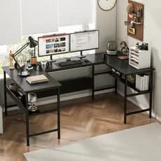 Escrivaninha de Canto,Mesa Escritorio Industrial,Escrivaninha Mesa Office Estilo Industrial, Para Computador Home Office