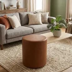 Puff Cilindro Decorativo Para Sala e Quarto - Confortável e Resistente