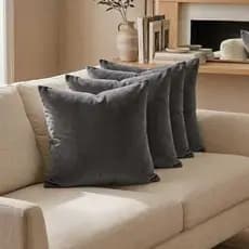 Kit 4 Capas de Almofada Veludo Premium com Zíper Invisível ​Ideal Para Sala ou Quarto
