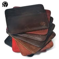 Nova Carteira Ultra-Fina de Couro Genuíno, Mini Porta-Cartões de Crédito e Bancários, Tamanho Pequeno para Negócios Masc