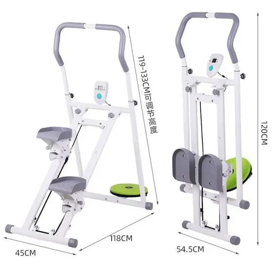 Simulador de escada multifuncional para uso doméstico, stepper dobrável, capacidade de carga de 120 kg.