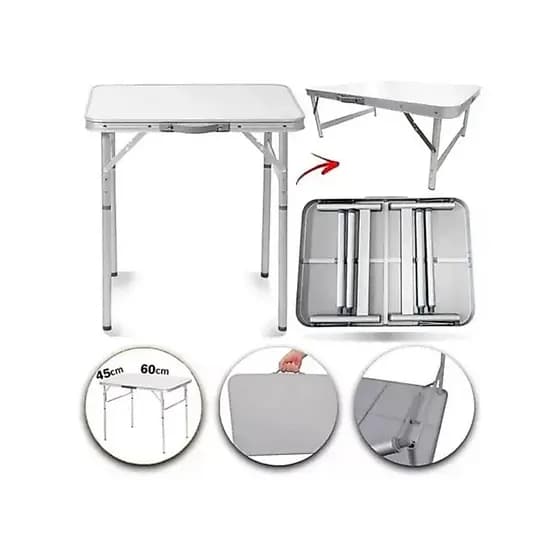 Mesa Dobrável Portátil Vira Maleta Camping Praia 60x45cm