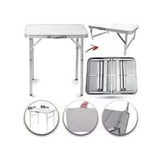 Mesa Dobrável Portátil Vira Maleta Camping Praia 60x45cm