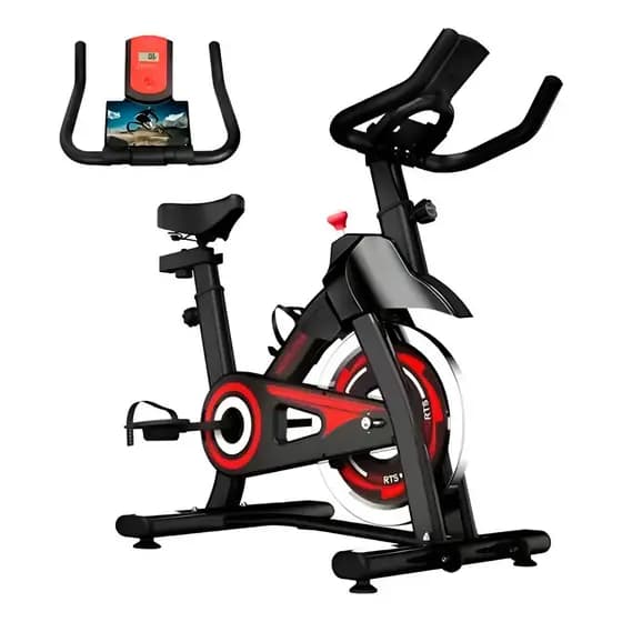 Bicicleta Ergométrica Para Spinning Mecanica 13kg Vermelho