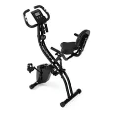 Bicicleta Ergométrica Vertical Dobrável Exercicio 150kg Cor Preto