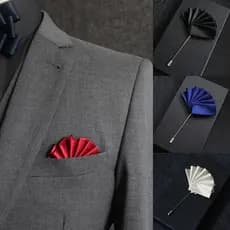 1 broche de noiva, boutonnière do noivo, lenço de bolso de nylon, broche de lapela, roupa de banho masculina, acessórios