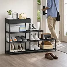 Estante Rack Prateleira Sapato Organização Tênis Sandália Calçados Quarto Sala Corredores Achadinhos Shopee