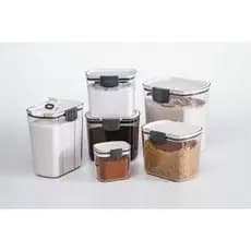 Kit 4 Potes Herméticos Plástico Alimentos Mantimentos Conserva Vasilhas Cozinha Organizar Achadinhos Shopee