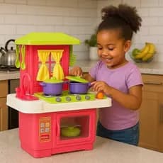 Kit Cozinha Infantil Forno Fogão Panelinhas com tampa Boneca Presente Crianças Meninas Acessórios Achadinhos Shopee