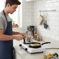 Fogareiro Elétrico 2 Bocas Portátil 127V Chapas Camping  Cozinha Compacto Esquentar Alimentos Achadinhos Shopee
