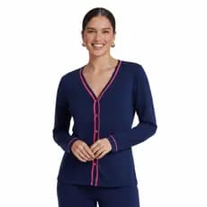 Pijama Inverno Feminino Blogueirinha Quentinho de Botão Maternidade Amamentacao Gestante