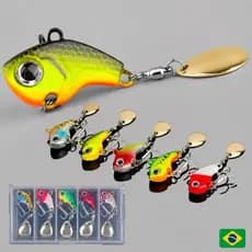 Isca Artificial Metal Vib Micro Colher Giratória Spinner Ultralight Pesca Tilápia Traíra Tucunaré