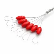 Kit Stopper de Pesca Trava Boia e Chumbada Vermelho P/M/G Kit 120/60 Stopper Pesca Stop Borrachinha