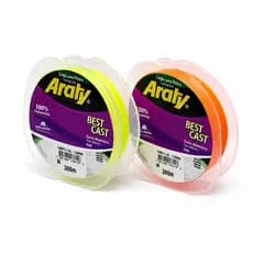 Linha Araty Best Cast 0,20 mm 0,25mm 0,30 mm 0,33mm 0,37mm Carretel 300m Fluorescent Mazzaferro Para Pesca
