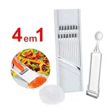 Cortador Descascador Ralador 4 em 1 para Legumes Saladas Multiuso Universal Keita