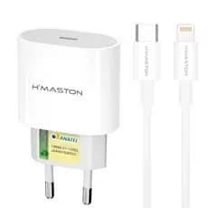 Carregador H'MASTON - Turbo 30W Lightning USB-C para iPhone