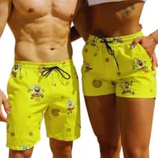KIT CASAL, SHORTS FEMININO, SHORTS MASCULINO, SHORTS PRAIA, ACADEMIA, ESPORTS, PISCINA, SHORTS FERIA
