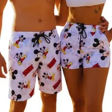 KIT CASAL, KIT COMBINADINHO, ACADEMIA, SHORTS TACTEL COM ELASTANO, SHORT FEMININO E MASCULINO PRAIA