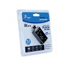 Placa Knup Adaptador Externo USB Audio 7.1 digital HB-T64