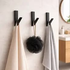 Ganchos Adesivos para Parede - Suporte Resistente para Toalhas de Banheiro e Cozinha